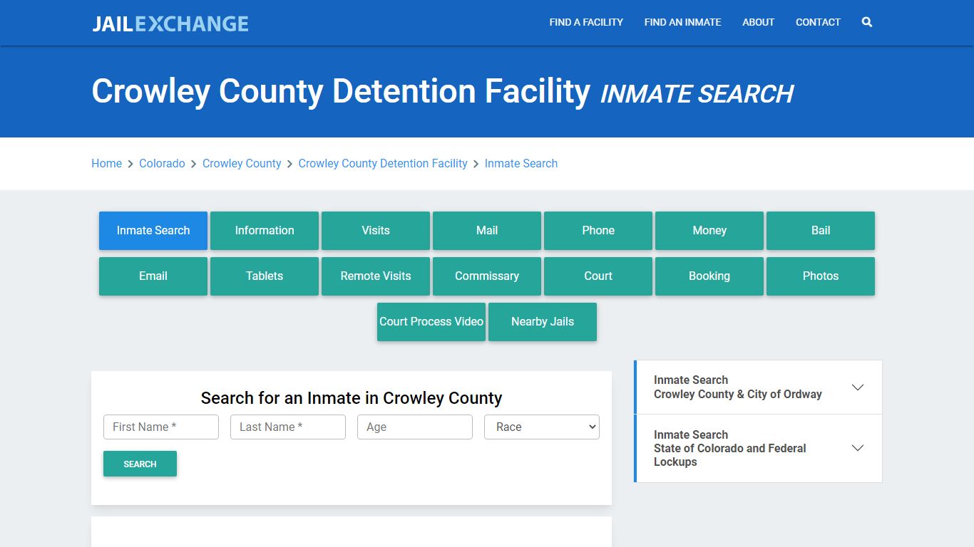 Crowley County Detention Facility Inmate Search - Jail Exchange