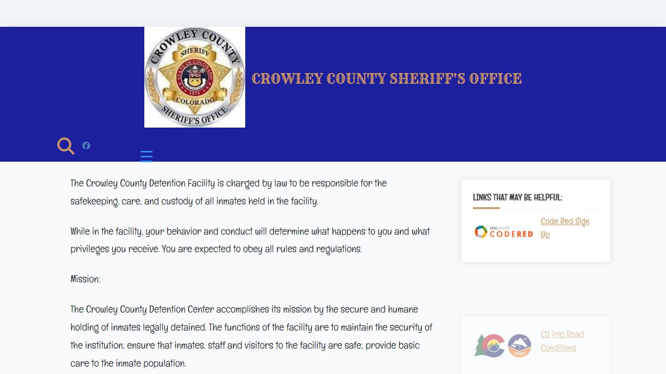 Jail – Crowley County Sheriff's Office